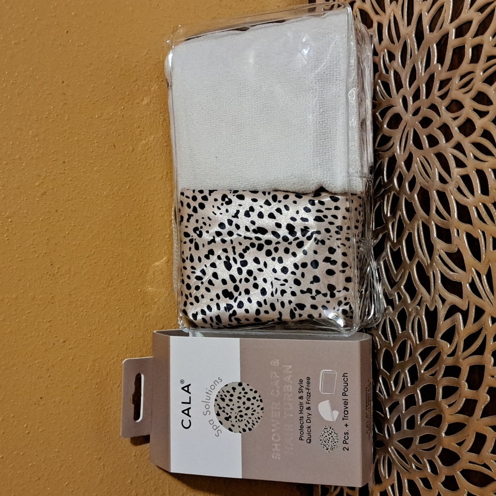 NWT Shower cap and Hair turban set - Picture 2 of 2